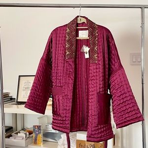 Anthropologie Wine/Burgundy Jacket